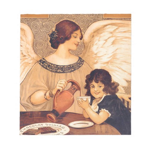 Chocolate Angel French Antique Notepad
