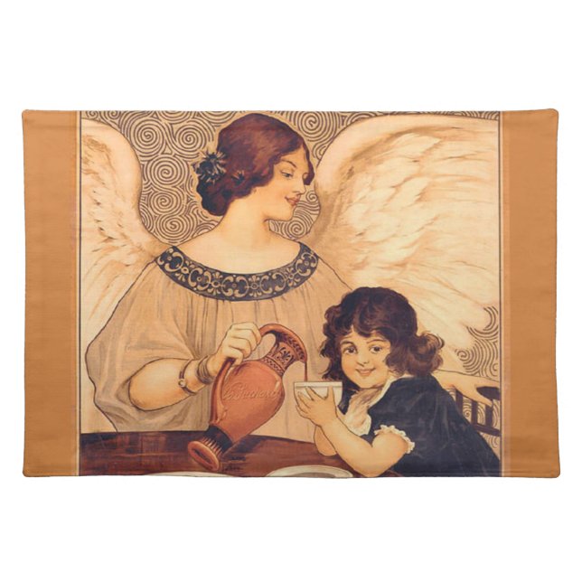 Chocolate Angel French Antique Placemat (Front)