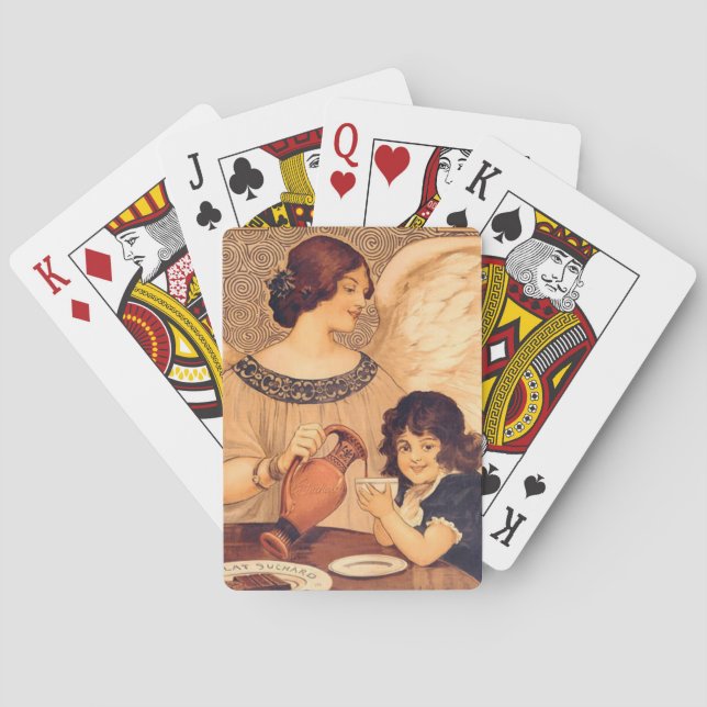 Chocolate Angel French Antique Poker Cards (Back)
