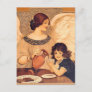 Chocolate Angel French Antique Postcard