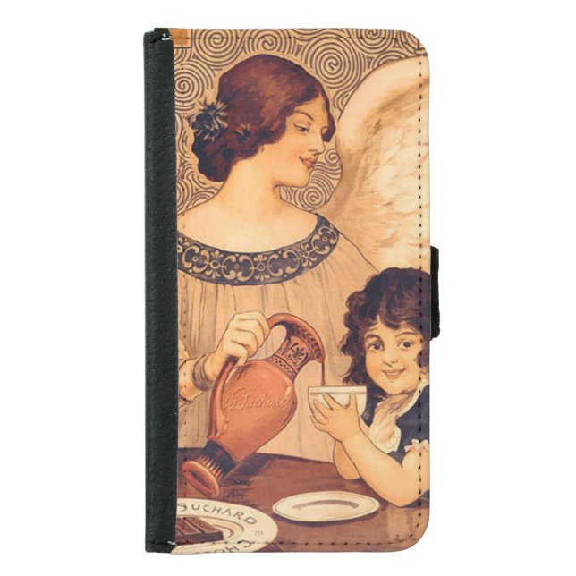 Chocolate Angel French Antique Samsung Galaxy Wallet Case (Front)