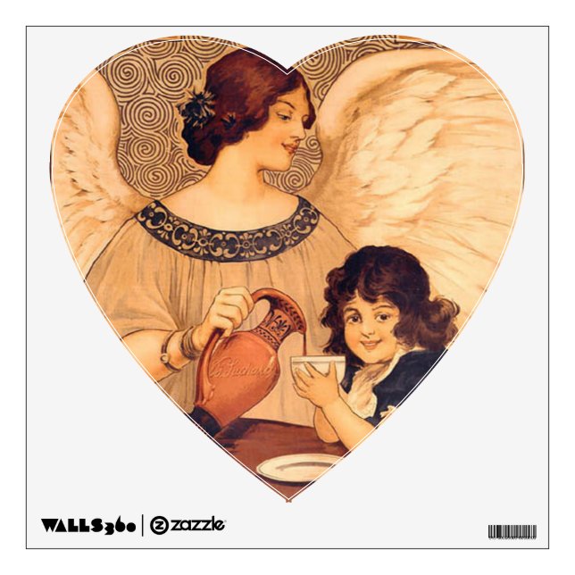 Chocolate Angel French Antique Wall Decal (Front)
