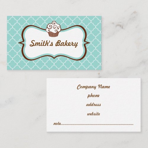 Chocolate Aqua Business Card