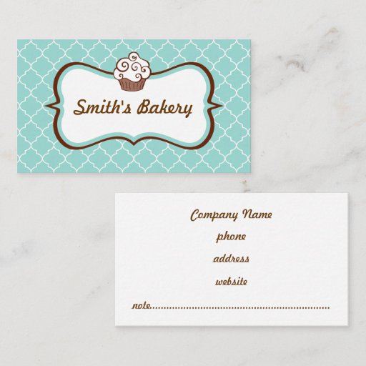 Customizable Chocolate Aqua Business Card