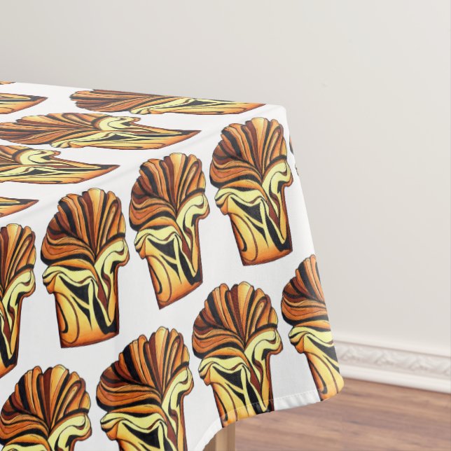 Chocolate Babka Jewish Bakery Bread Slice Food Tablecloth (In Situ)