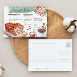 Chocolate Babka Recipe Postcard