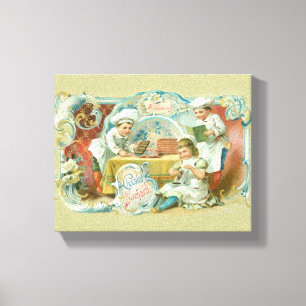 Chocolate Bakers Antique Advertising Canvas Print