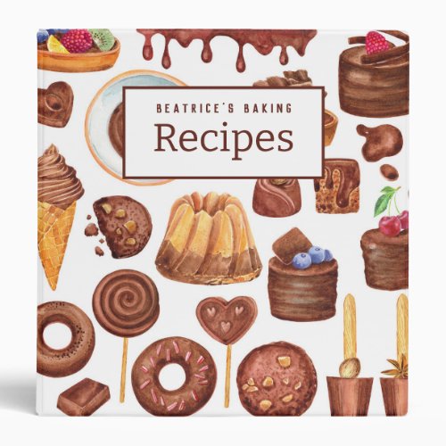 Chocolate Baking Recipe Binder