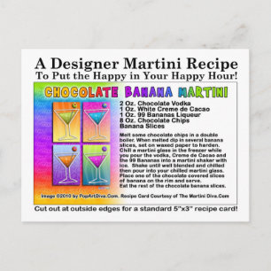 Chocolate Banana Martini Recipe Postcard