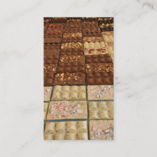 Chocolate Bar Candy Chocolatier Shop Pastry Chef Business Card