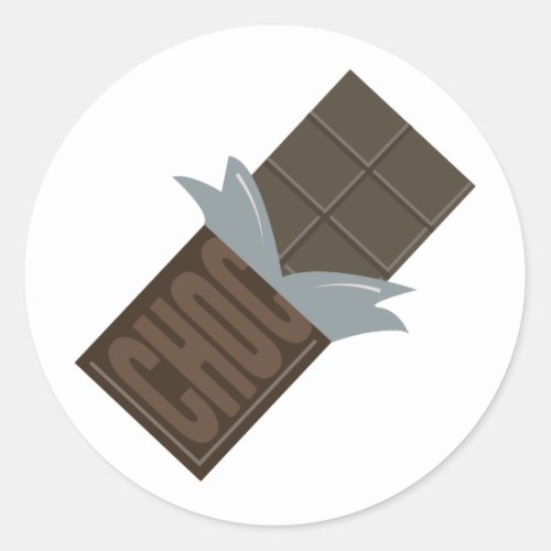 Chocolate Bar Classic Round Sticker