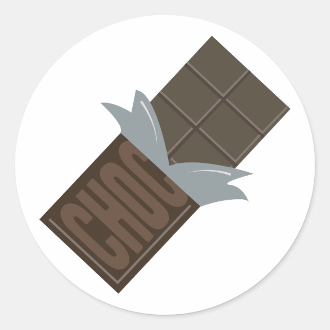 Chocolate Bar Classic Round Sticker (Front)