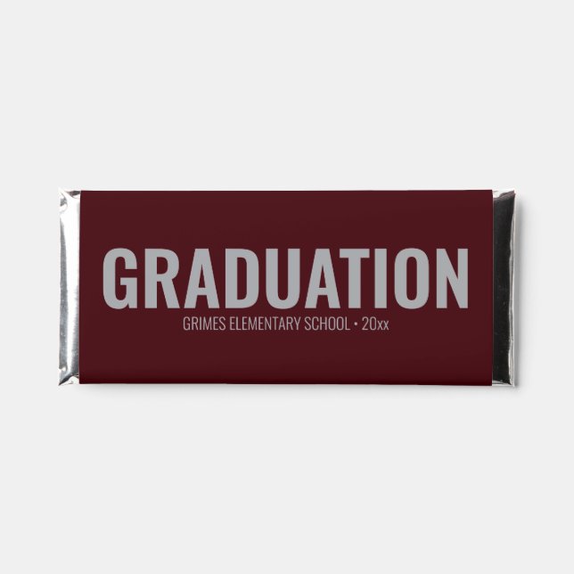 Chocolate Bar Graduation Party Favor (Front)