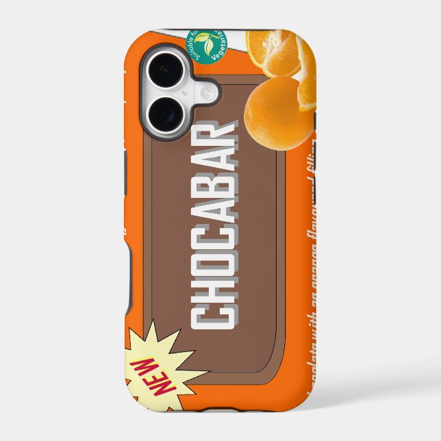 Chocolate bar (orange) iphone case (Back)