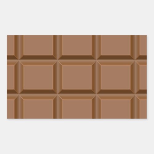 Chocolate Bar Pattern Rectangular Sticker