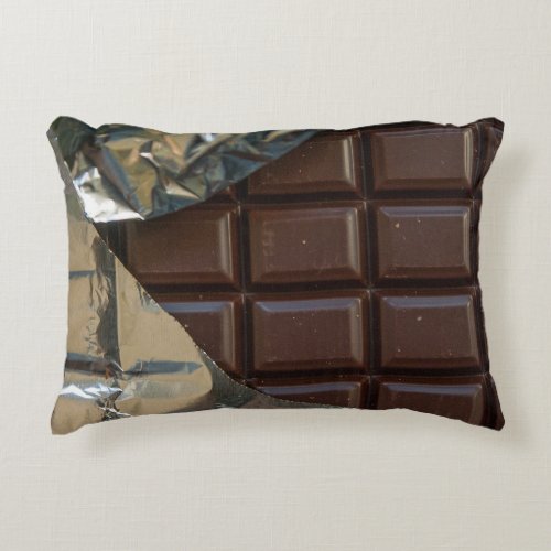 Chocolate Bar Polyester Accent Pillow 16 x 12