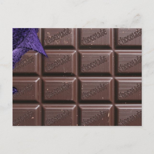 chocolate bar postcard, postcard of chocolate bar (Front)