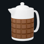 "Chocolate Bar" teapot<br><div class="desc">For a chocolate lover. Add your own text / image if you wish. See my store for more items with this print.</div>