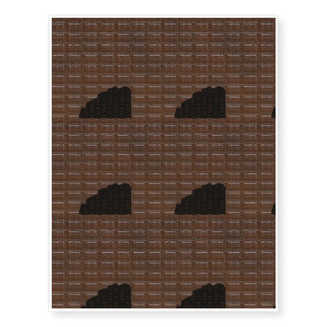 Chocolate Bar Temporary Tattoos (Front)