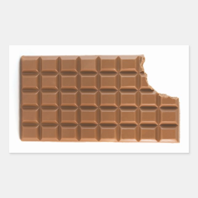 Chocolate bar with a missing bite sticker (Front)