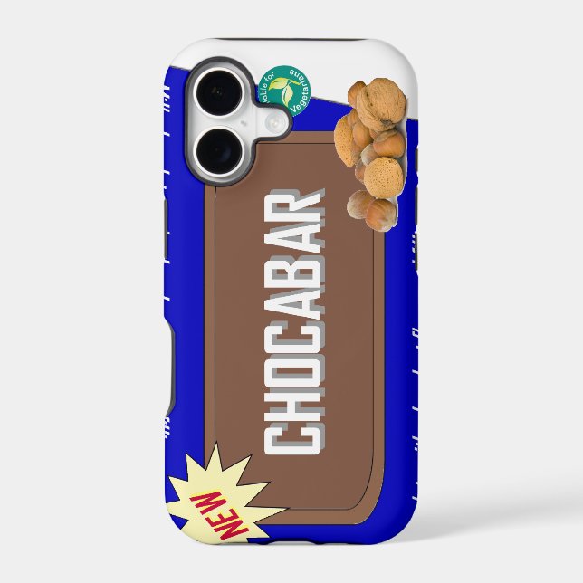 Chocolate bar with nuts iphone case (Back)