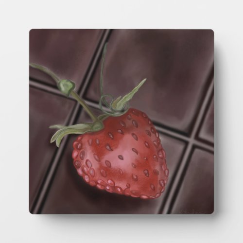 Chocolate Bar With Strawberry Plaque