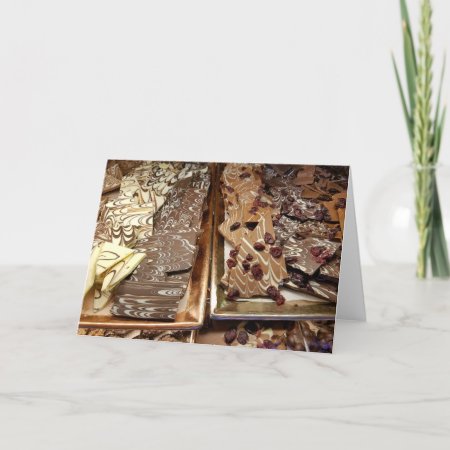 Chocolate Bark Candy, Envelope Included Holiday Card
