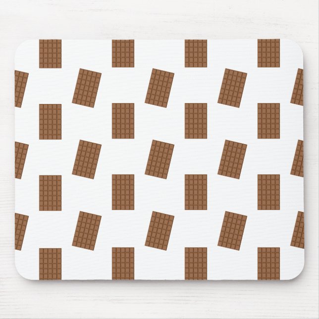 Chocolate Bars White Background Mouse Pad (Front)