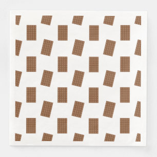 Chocolate Bars White Background Paper Dinner Napkins