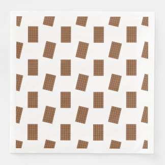 Chocolate Bars White Background Paper Dinner Napkins
