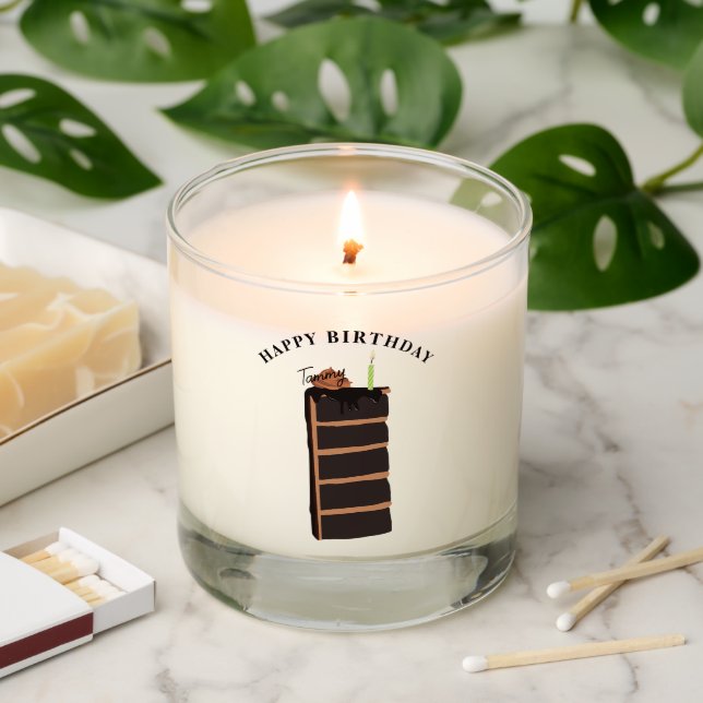 Chocolate Birthday Cake Birthday Party Scented Candle (Lit)