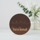 Chocolate Birthday Cake Frosting Invitation (Standing Front)