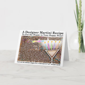 Chocolate Birthday Cake Martini Recipe Card