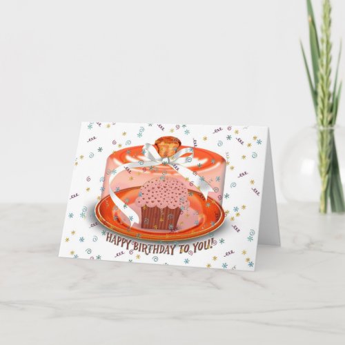 Chocolate Birthday Cupcake  Card