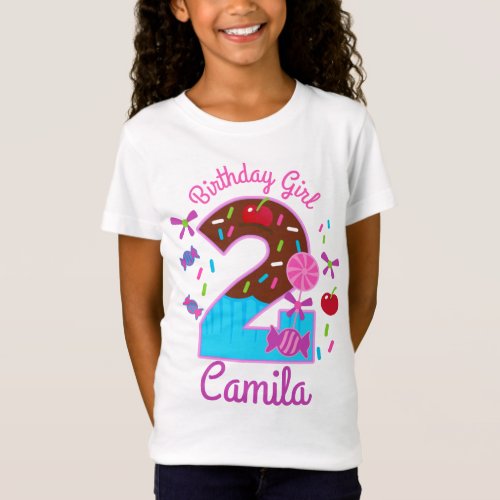 Chocolate Birthday Girl TWO T_Shirt