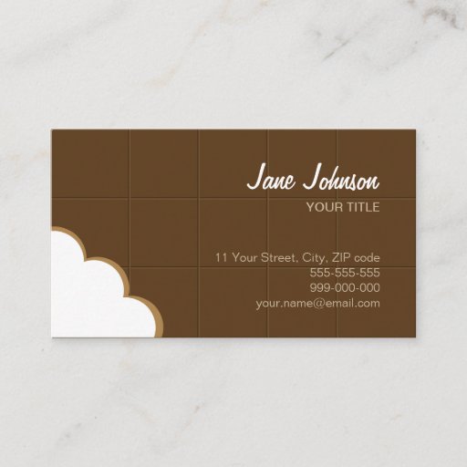Customizable Chocolate Bite business card