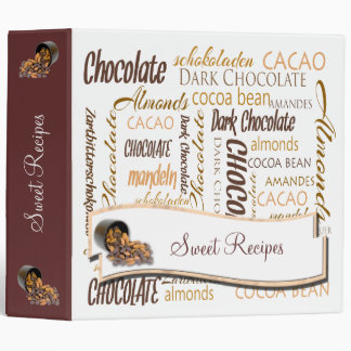 Chocolate Bits and Almonds Close Up Photograph 2" 3 Ring Binder