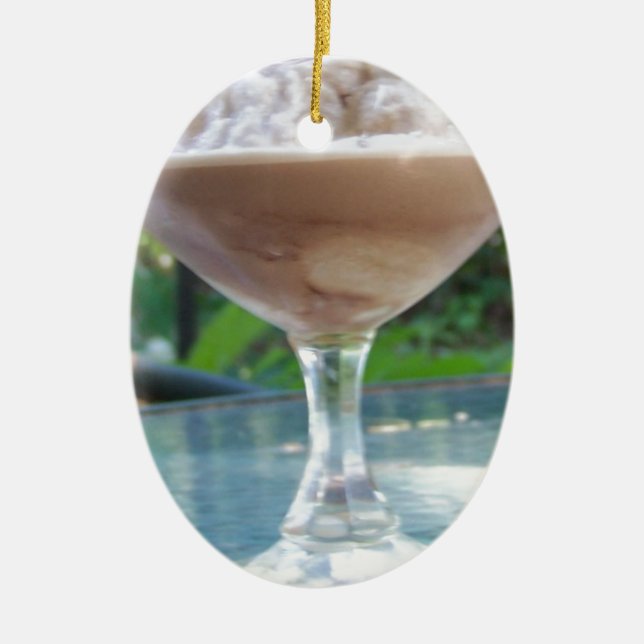 Chocolate Bliss Ceramic Ornament (Front)