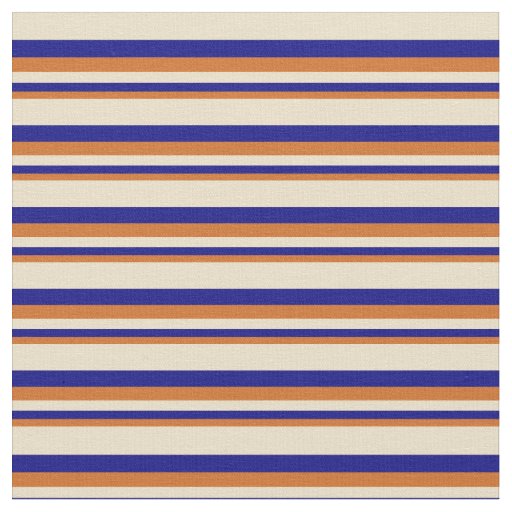 Chocolate, Blue, and Tan Lines/Stripes Pattern Fabric