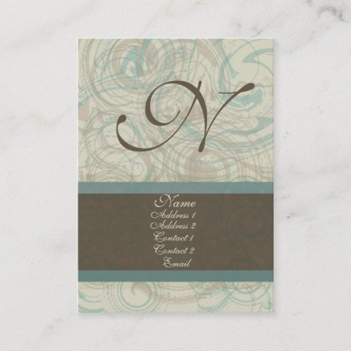 Customizable Chocolate Blues Business Card