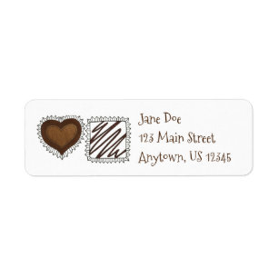 Chocolate Bon Bon Candy Valentine's Day Sweets Label