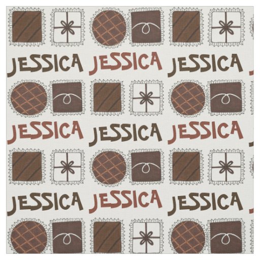 Chocolate Bonbon Candy Personalized Foodie Sweets Fabric