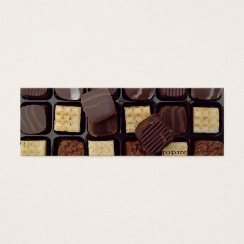 chocolate bookmark business card template