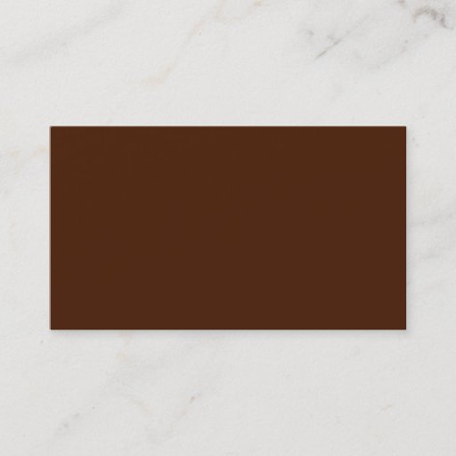 Customizable Chocolate Borwn Business Card