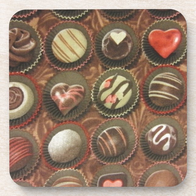 Chocolate Box Beverage Coaster (Front)