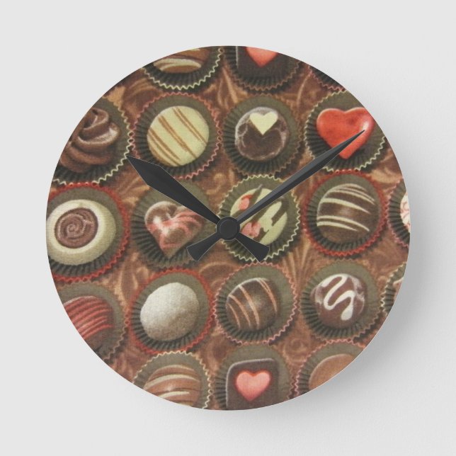 Chocolate Box Round Clock (Front)