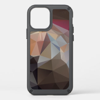 Chocolate Brown and Pastel Pyramid Art Speck iPhone 12 Case