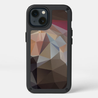 Chocolate Brown and Pastel Pyramid Art Speck iPhone 13 Case