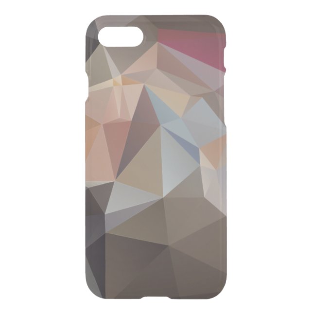 Chocolate Brown and Pastel Pyramid Art Uncommon iPhone Case (Back)