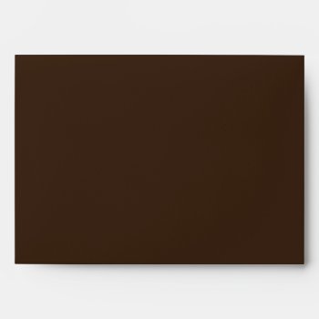 Chocolate Brown And Pink 5x7 Wedding Envelope by OLPamPam at Zazzle